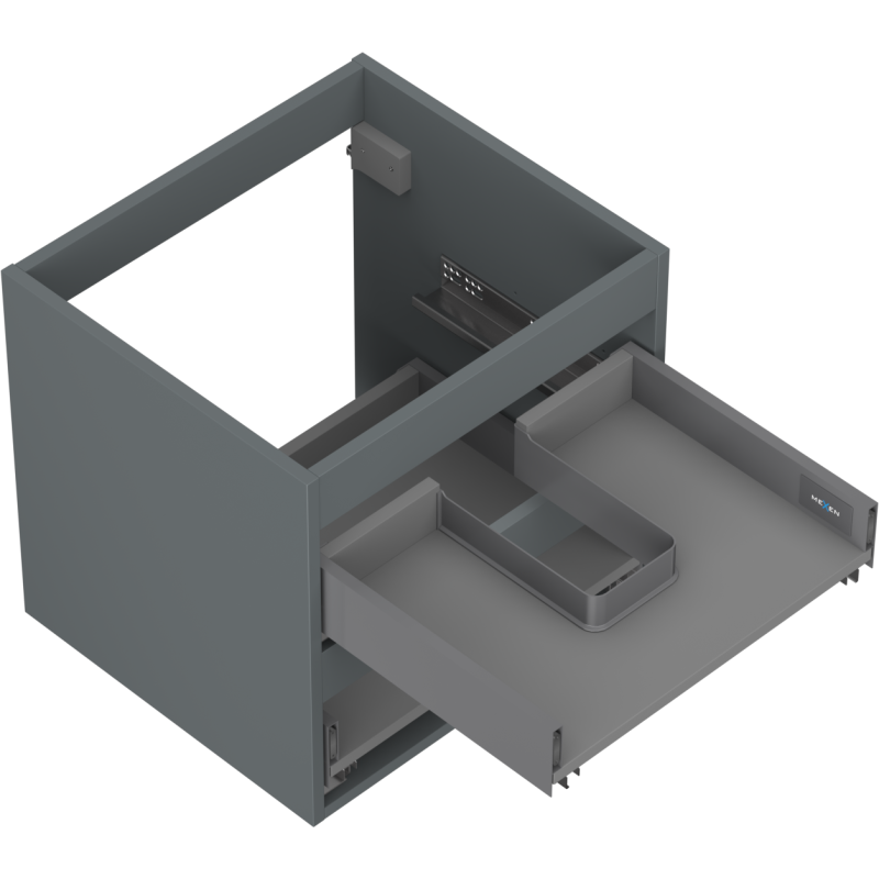 Mexen Box-A corp dulap pentru chiuvetă 50 cm, 2 sertare, grafit mat - 91AX0-0500-470-2-66