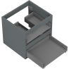 Corp dulap Mexen Box-A pentru lavoar de 50 cm, 2 sertare, grafit mat - 91AX0-0500-470-2-66