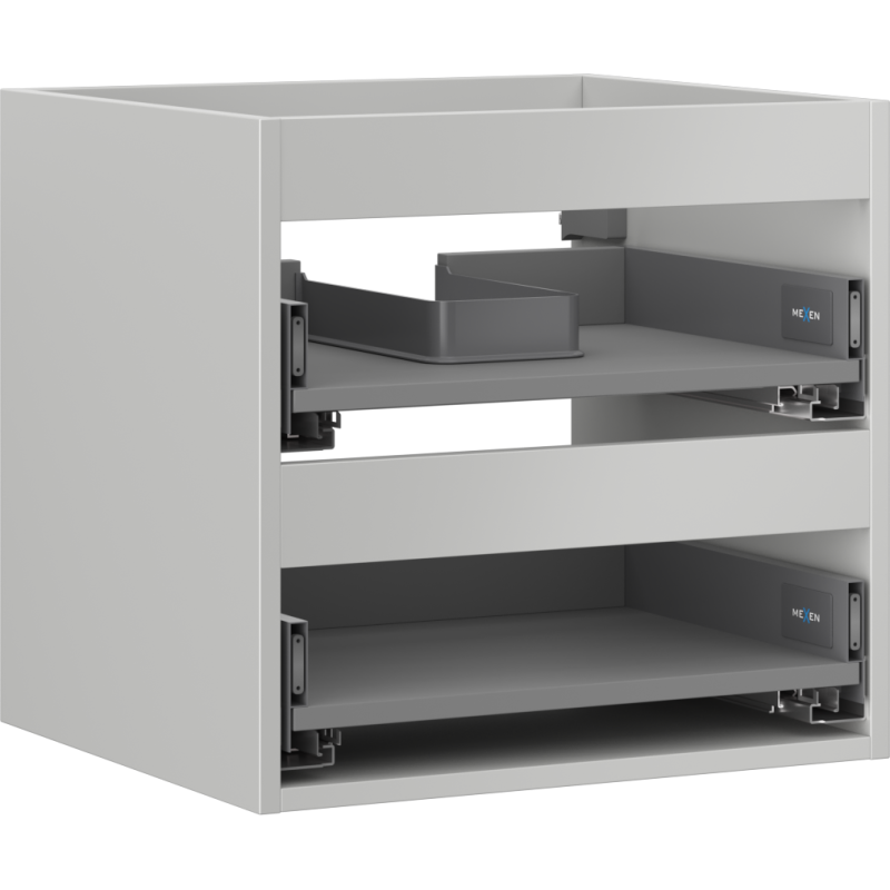 Mexen Box-A corp dulap sub chiuvetă 50 cm, 2 sertare, gri mat - 91AX0-0500-470-2-62