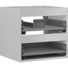Mexen Box-A corp dulap sub chiuvetă 50 cm, 2 sertare, gri mat - 91AX0-0500-470-2-62