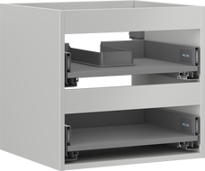 Mexen Box-A mosdószekrény korpus 50 cm, 2 fiók, szürke matt - 91AX0-0500-470-2-62