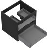 Mexen Box-A corp de dulap sub chiuvetă 50 cm, 2 sertare, negru mat - 91AX0-0500-470-2-71