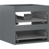 Corp dulap Mexen Box-A pentru lavoar de 50 cm, 2 sertare, grafit mat - 91AX0-0500-470-2-66