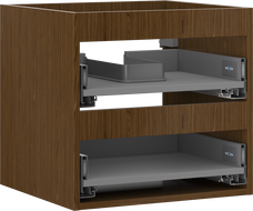 Mexen Box-A corp dulap sub lavoar 50 cm, 2 sertare, nuc - 91AX0-0500-470-2-86
