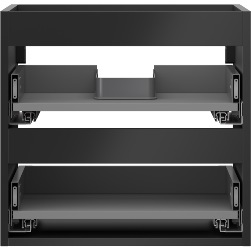 Mexen Box-A corp dulap pentru lavoar 50 cm, 2 sertare, negru mat - 91AX0-0500-470-2-71