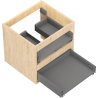 Mexen Box-A mosdószekrény korpus 50 cm, 2 fiók, tölgy - 91AX0-0500-470-2-81