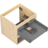 Mexen Box-A corp dulap pentru lavoar 50 cm, 2 sertare, stejar - 91AX0-0500-470-2-81