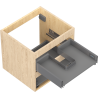 Mexen Box-A mosdószekrény korpus 50 cm, 2 fiók, tölgy - 91AX0-0500-470-2-81