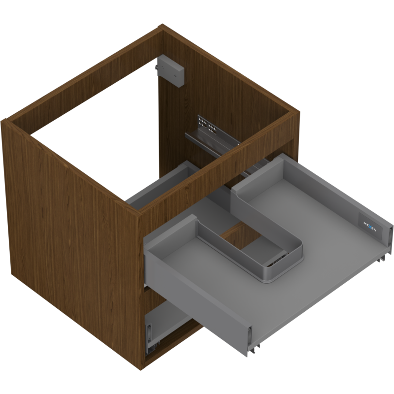 Mexen Box-A corp dulap sub lavoar 50 cm, 2 sertare, nuc - 91AX0-0500-470-2-86