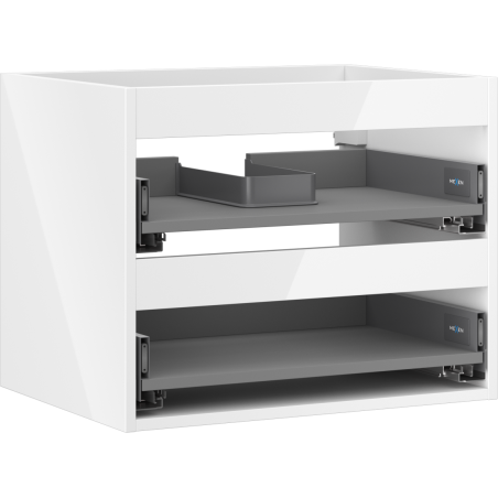 Mexen Box-A dulap pentru chiuvetă 60 cm, 2 sertare, alb lucios - 91AX0-0600-470-2-00