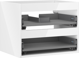 Mexen Box-A corp dulap suspendat pentru lavoar 60 cm, 2 sertare, alb lucios - 91AX0-0600-470-2-00