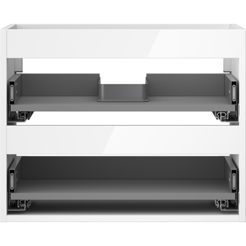 Mexen Box-A mosdószekrény korpus 60 cm, 2 fiók, fényes fehér - 91AX0-0600-470-2-00