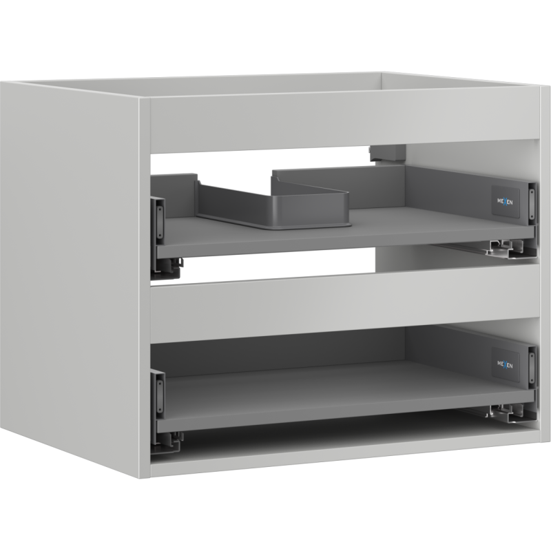 Mexen Box-A corp dulap de baie 60 cm, 2 sertare, gri mat - 91AX0-0600-470-2-62