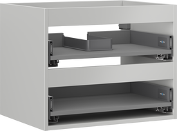 Mexen Box-A mosdószekrény 60 cm, 2 fiók, szürke matt - 91AX0-0600-470-2-62