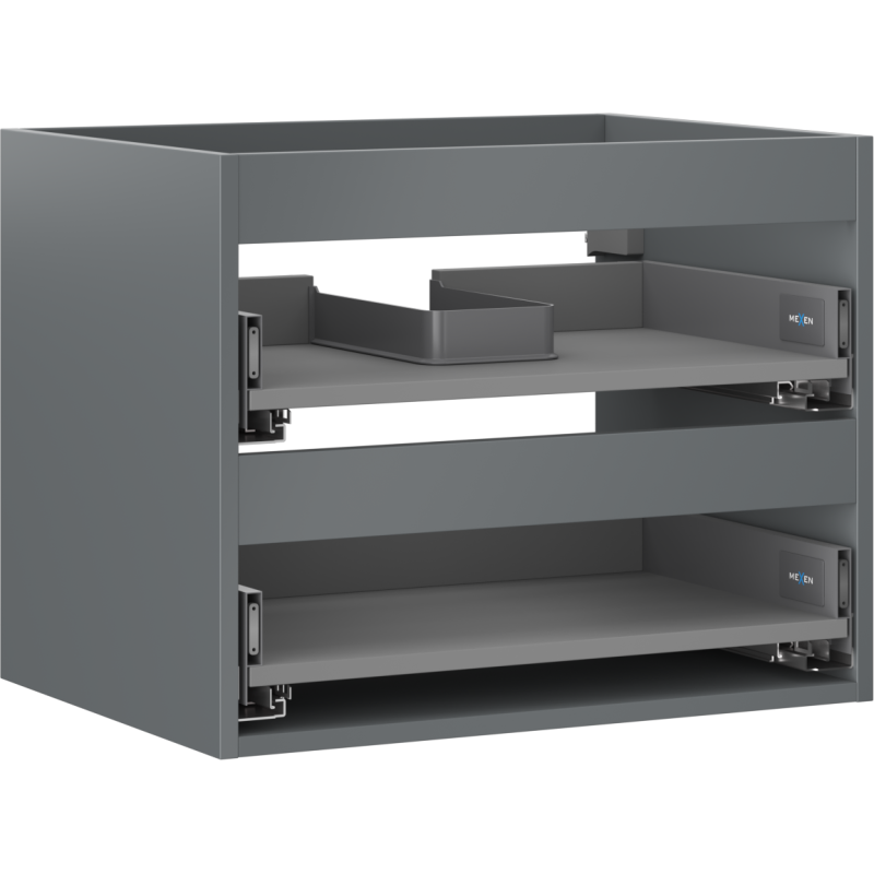 Mexen Box-A corp dulap sub chiuvetă 60 cm, 2 sertare, grafit mat - 91AX0-0600-470-2-66