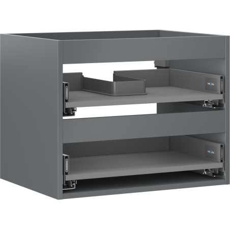 Mexen Box-A corp dulap sub chiuvetă 60 cm, 2 sertare, grafit mat - 91AX0-0600-470-2-66