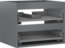 Mexen Box-A mosdószekrény korpusz 60 cm, 2 fiók, grafit matt - 91AX0-0600-470-2-66