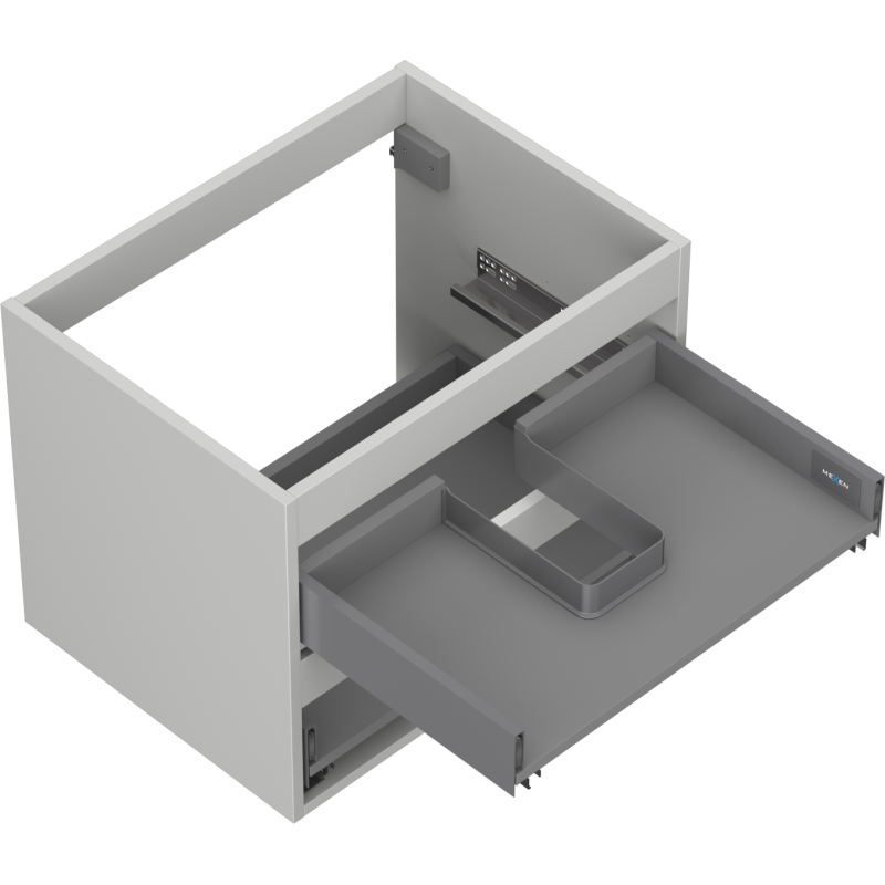 Mexen Box-A corp dulap sub lavoar 60 cm, 2 sertare, gri mat - 91AX0-0600-470-2-62
