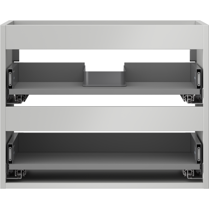 Mexen Box-A mosdószekrény korpus 60 cm, 2 fiók, szürke matt - 91AX0-0600-470-2-62