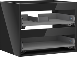 Mexen Box-A szekrénytest mosdó alatti szekrényhez 60 cm, 2 fiók, fekete fényes - 91AX0-0600-470-2-70