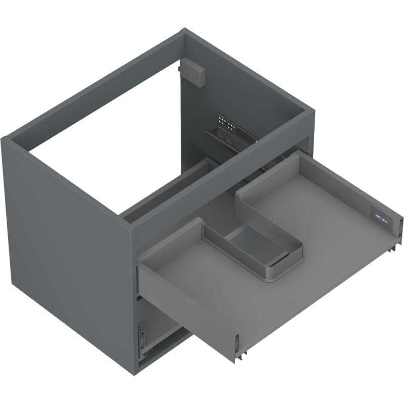 Mexen Box-A corp dulap sub chiuvetă 60 cm, 2 sertare, grafit mat - 91AX0-0600-470-2-66