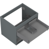Mexen Box-A corp dulap sub chiuvetă 60 cm, 2 sertare, grafit mat - 91AX0-0600-470-2-66