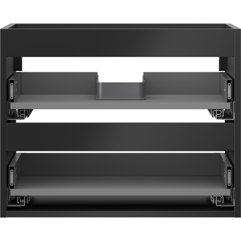 Mexen Box-A corp dulap lavoar 60 cm, 2 sertare, negru mat - 91AX0-0600-470-2-71