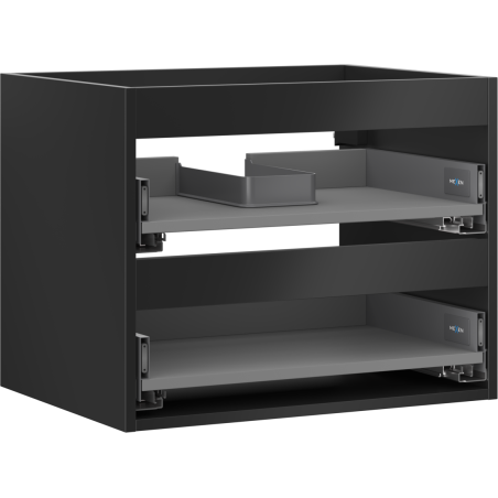 Mexen Box-A mosdószekrény korpusza 60 cm, 2 fiók, fekete matt - 91AX0-0600-470-2-71