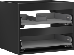 Mexen Box-A mosdószekrény korpusza 60 cm, 2 fiók, fekete matt - 91AX0-0600-470-2-71