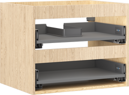 Mexen Box-A corp de dulap pentru lavoar 60 cm, 2 sertare, stejar - 91AX0-0600-470-2-81