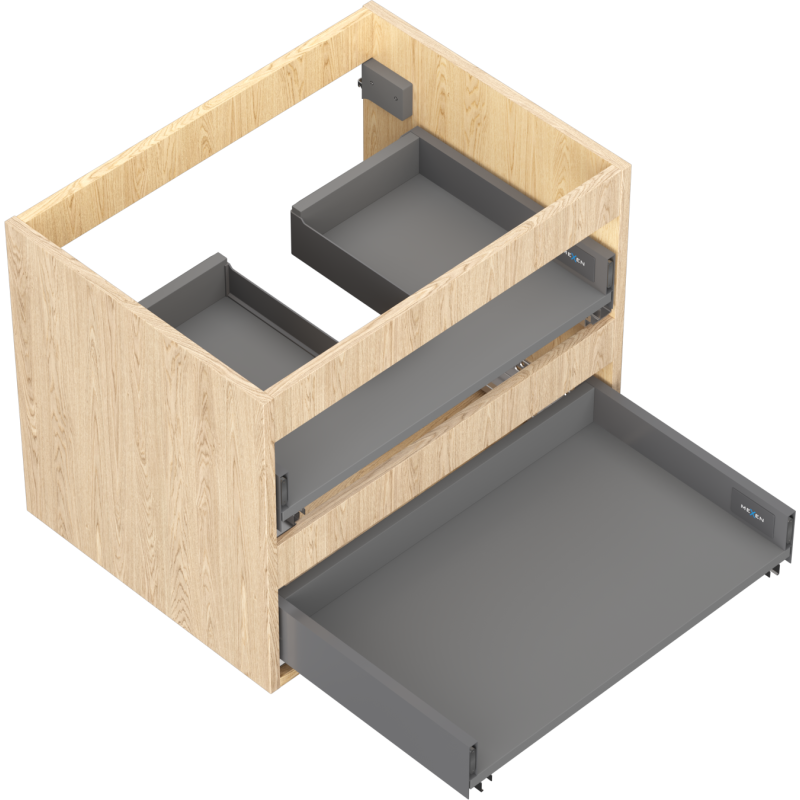 Mexen Box-A mosdószekrény korpus 60 cm, 2 fiók, tölgy - 91AX0-0600-470-2-81