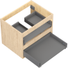 Mexen Box-A corp de dulap pentru lavoar 60 cm, 2 sertare, stejar - 91AX0-0600-470-2-81
