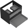 Mexen Box-A corp dulap lavoar 60 cm, 2 sertare, negru mat - 91AX0-0600-470-2-71