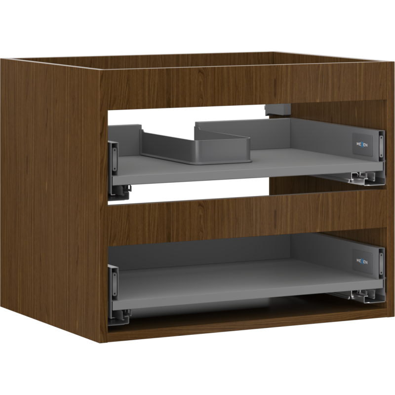 Mexen Box-A corp dulap lavoar 60 cm, 2 sertare, nuc - 91AX0-0600-470-2-86