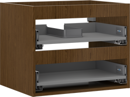 Mexen Box-A corp dulap lavoar 60 cm, 2 sertare, nuc - 91AX0-0600-470-2-86