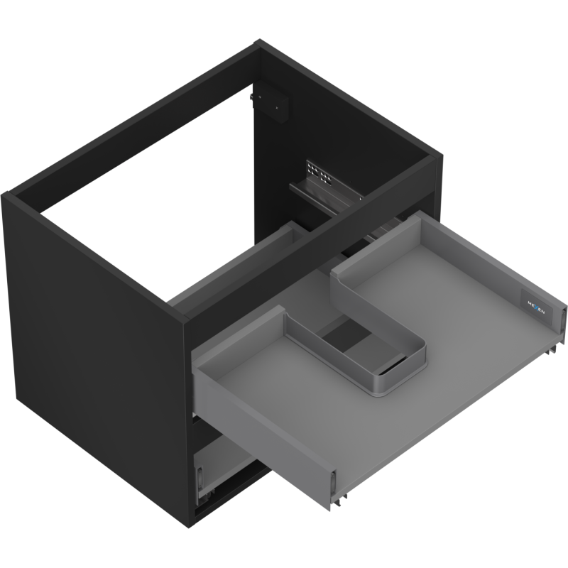 Mexen Box-A corp dulap lavoar 60 cm, 2 sertare, negru mat - 91AX0-0600-470-2-71