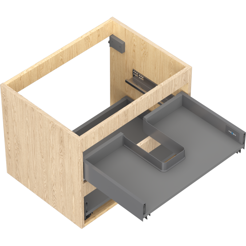 Mexen Box-A corp dulap sub chiuvetă 60 cm, 2 sertare, stejar - 91AX0-0600-470-2-81