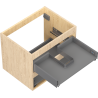 Mexen Box-A corp de dulap pentru lavoar 60 cm, 2 sertare, stejar - 91AX0-0600-470-2-81