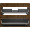 Mexen Box-A corp dulap sub chiuvetă 60 cm, 2 sertare, nuc - 91AX0-0600-470-2-86