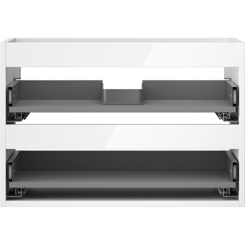 Mexen Box-A korpus fürdőszobaszekrény 70 cm, 2 fiók, fehér fényes - 91AX0-0700-470-2-00