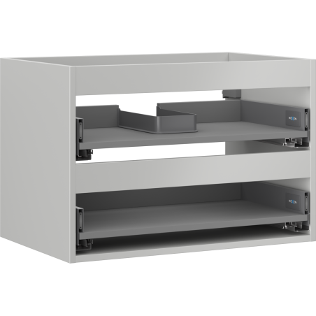 Mexen Box-A cadru dulap sub chiuvetă 70 cm, 2 sertare, gri mat - 91AX0-0700-470-2-62