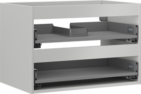 Mexen Box-A cadru dulap sub chiuvetă 70 cm, 2 sertare, gri mat - 91AX0-0700-470-2-62
