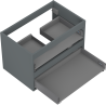 Mexen Box-A corp dulap pentru chiuvetă 70 cm, 2 sertare, grafit mat - 91AX0-0700-470-2-66