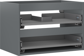 Mexen Box-A corp dulap pentru chiuvetă 70 cm, 2 sertare, grafit mat - 91AX0-0700-470-2-66