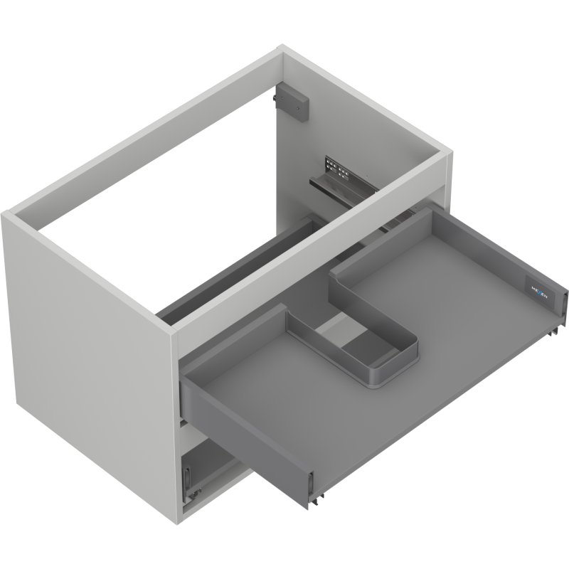 Mexen Box-A corp dulap lavoar 70 cm, 2 sertare, gri mat - 91AX0-0700-470-2-62