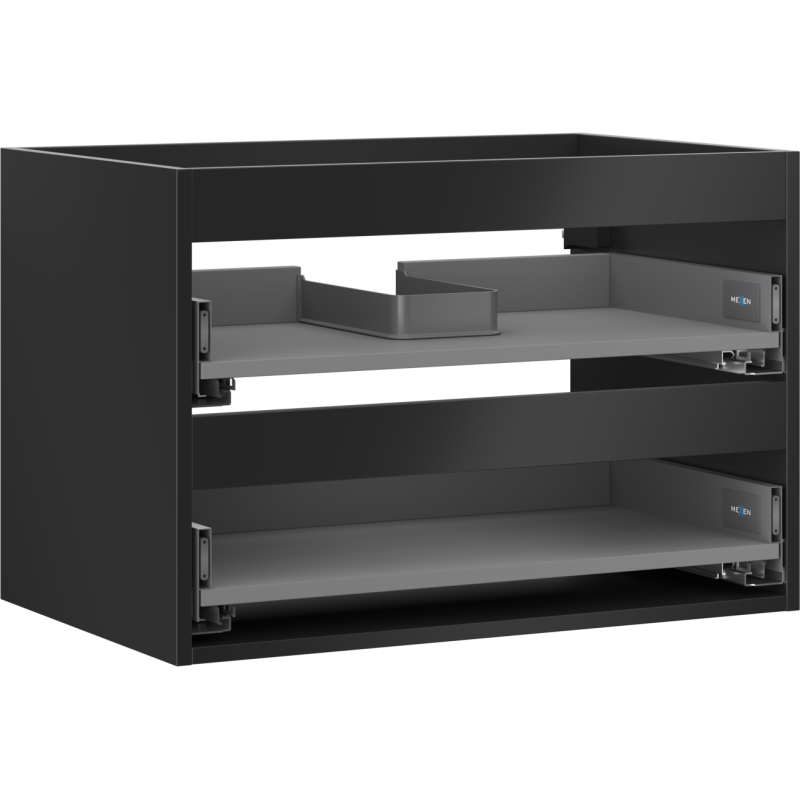 Mexen Box-A corp dulap sub chiuvetă 70 cm, 2 sertare, negru mat - 91AX0-0700-470-2-71