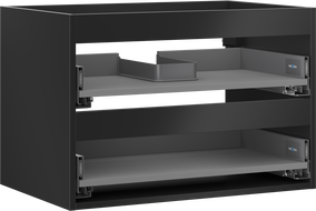 Corp dulap pentru lavoar Mexen Box-A 70 cm, 2 sertare, negru mat - 91AX0-0700-470-2-71