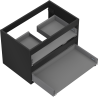 Corp dulap pentru lavoar Mexen Box-A 70 cm, 2 sertare, negru mat - 91AX0-0700-470-2-71