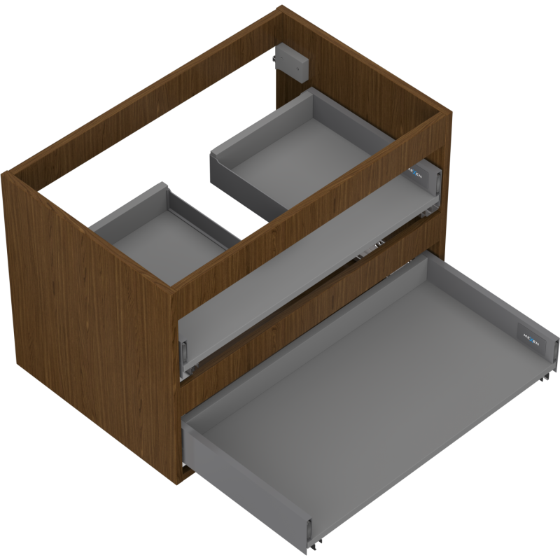 Mexen Box-A corp dulap pentru chiuvetă 70 cm, 2 sertare, nuc - 91AX0-0700-470-2-86