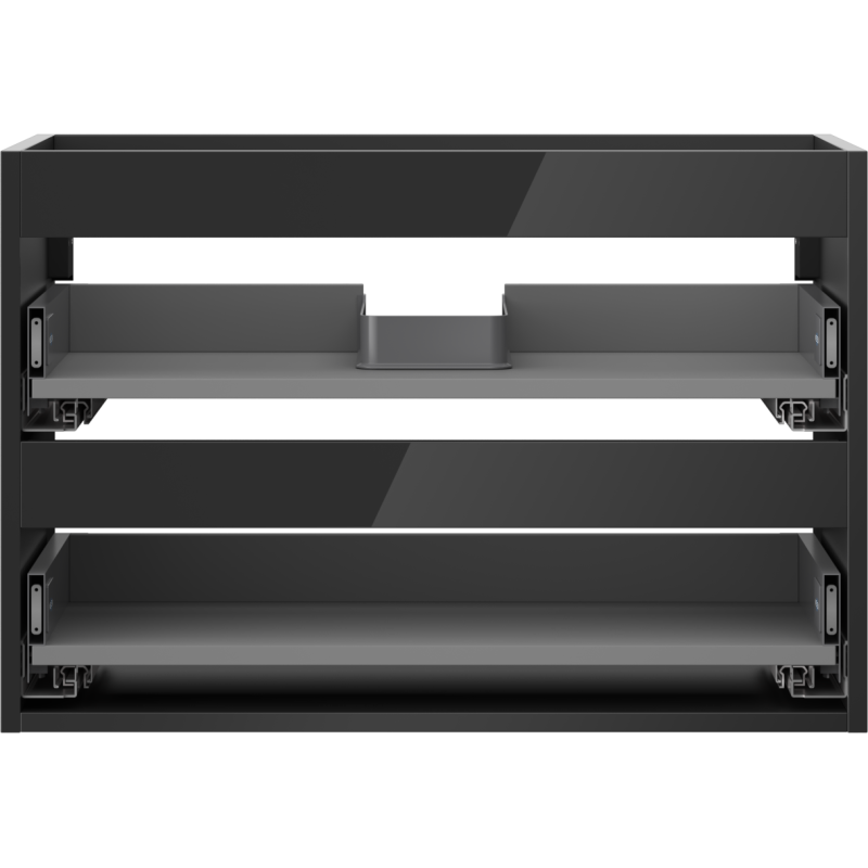 Mexen Box-A corp dulap sub chiuvetă 70 cm, 2 sertare, negru lucios - 91AX0-0700-470-2-70